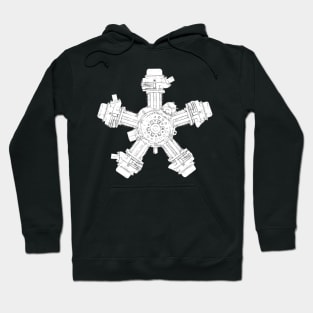 Radial Engine Wireframe Hoodie